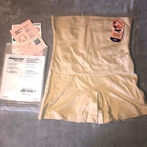 Shapermint Essentials High Waisted Shaper Boyshort Beige 2XL (18/20) #18437 NWT